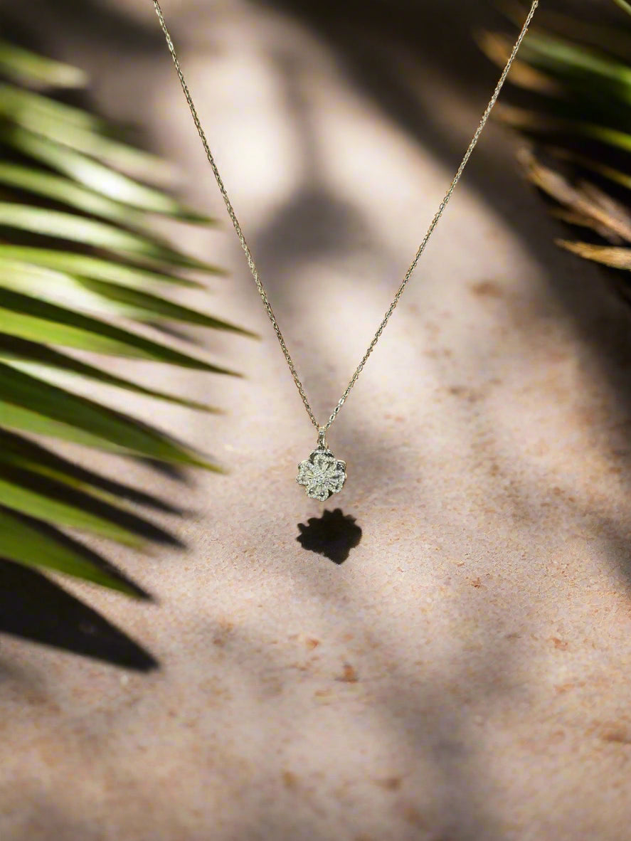 Silver Plated Rotating Spinning Pendant Chain For Women Girls