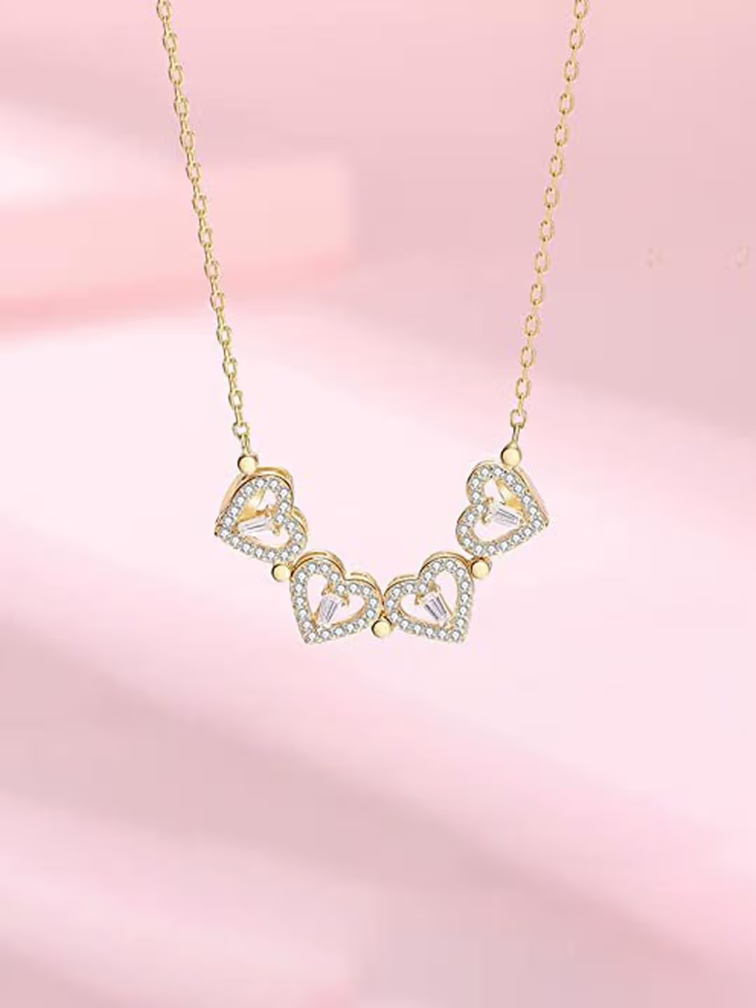 2 in 1 Magnetic Clover Heart Pendant Necklace