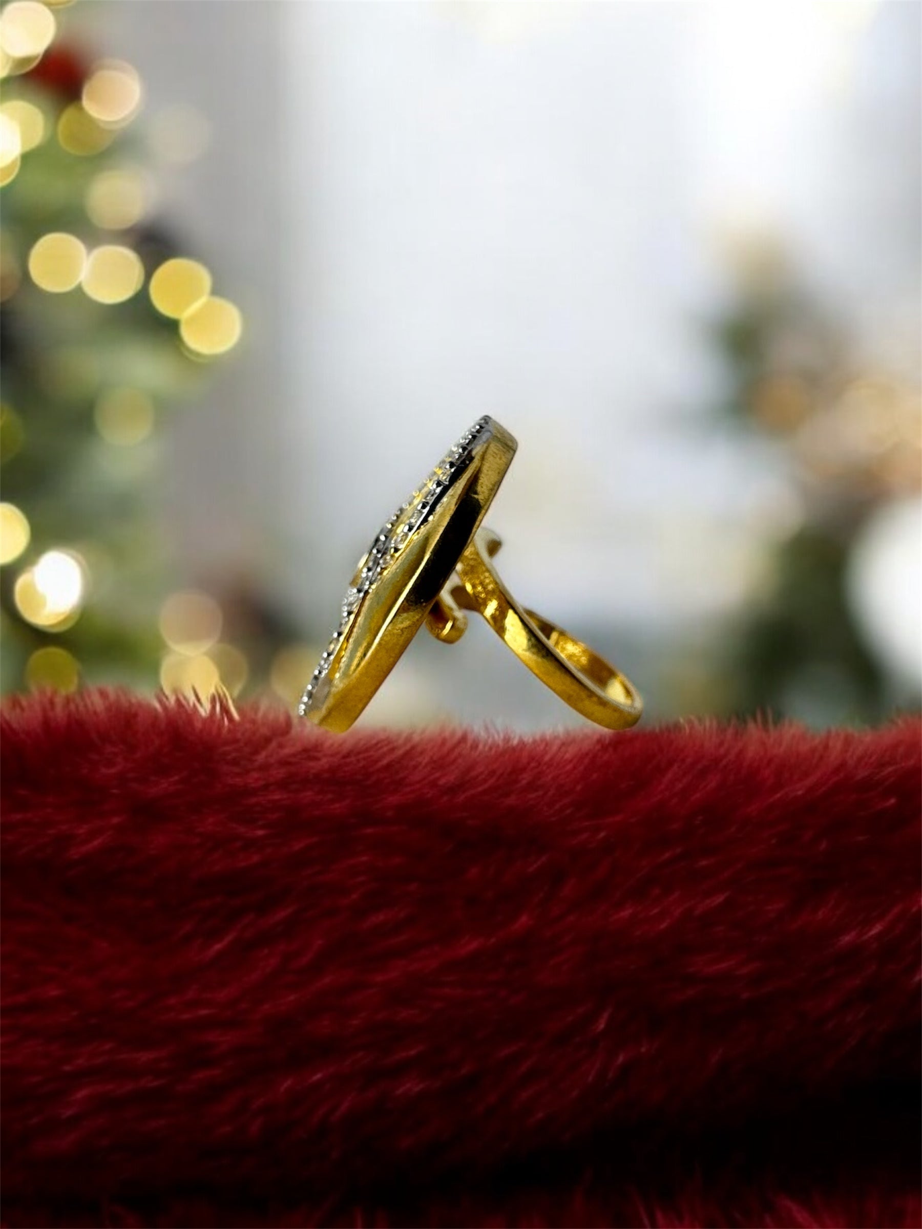 はち✨クリスマス直前商品❣️美しい❣️勝利に導く❣️Ruby ring✨ Vintage Ring 1980's Ruby Cubic Zirconia Ring With Clear